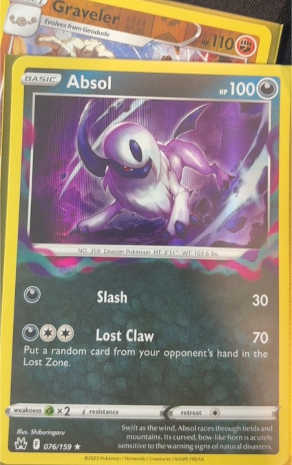 2023 Pokémon Sword & Shield Crown Zenith #076 Absol — front
