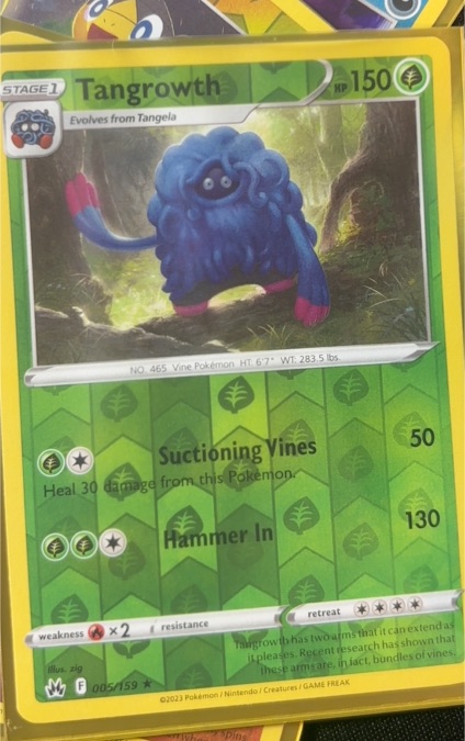 2023 Pokémon Crown Zenith #005 Tangrowth — front