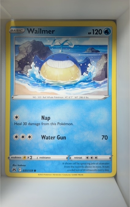 2023 Pokemon Crown Zenith #031 Wailmer — front
