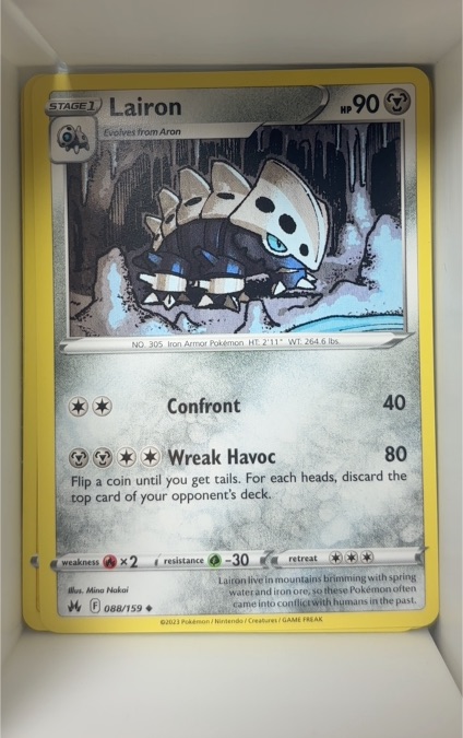 2023 Pokemon Crown Zenith #088 Lairon — front