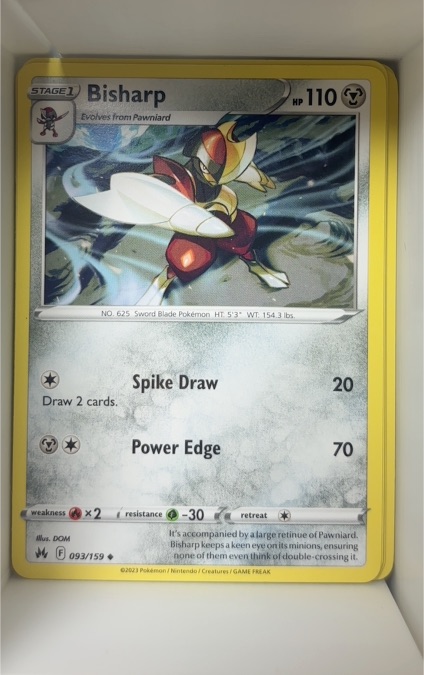2023 Pokémon Sword & Shield Crown Zenith #093 Bisharp — front