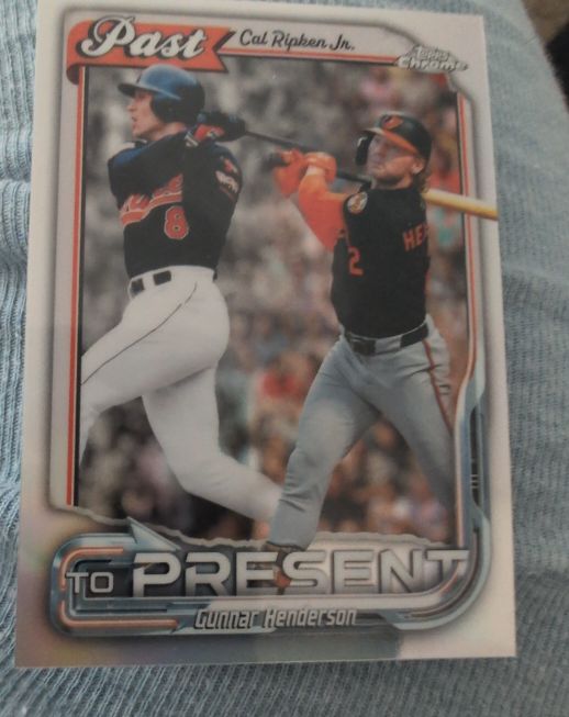 2026 Topps Chrome #PTP-18 Cal Ripken Jr. / Gunnar Henderson Past to Present — front