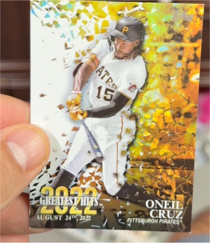 2023 Topps Series 1 2022 Greatest Hits #22GH-6 Oneil Cruz — front