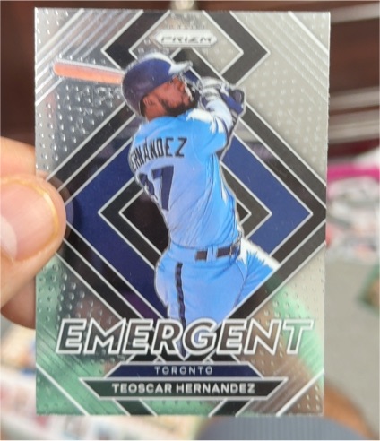 2022 Panini Prizm Emergent #E-9 Teoscar Hernandez — front