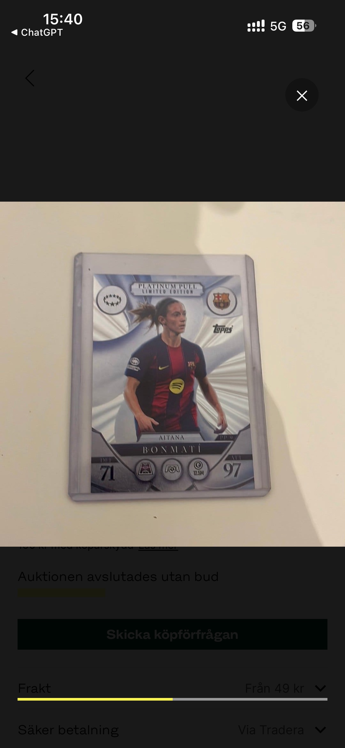 2023 Topps UEFA Club Competitions #71 Aitana Bonmatí — front