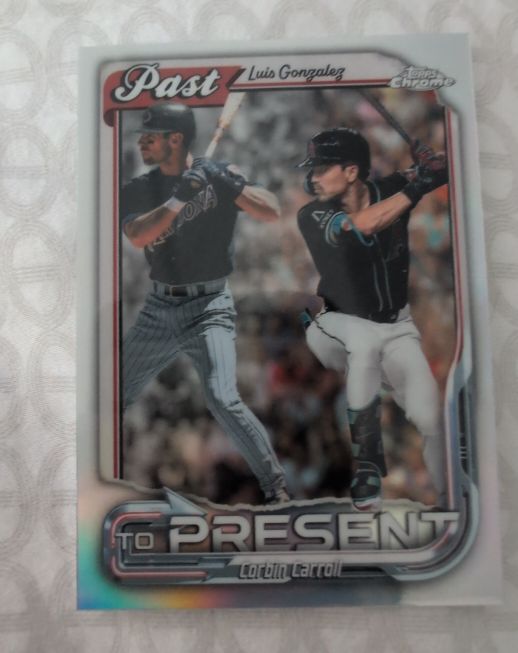 2026 Topps Chrome Past to Present #PTP-12 Luis Gonzalez & Corbin Carroll — front