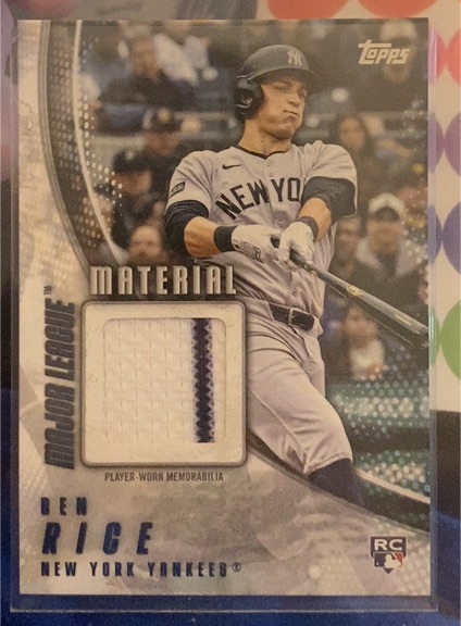 2025 Topps Major League Material #MLM-BR Ben Rice — front