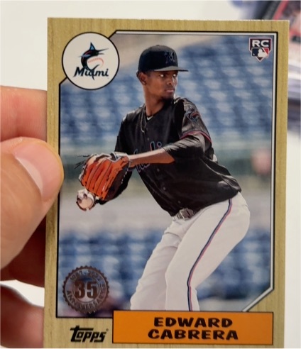 2022 Topps Series 1 1987 Topps 35th Anniversary #T87-60 Edward Cabrera — front