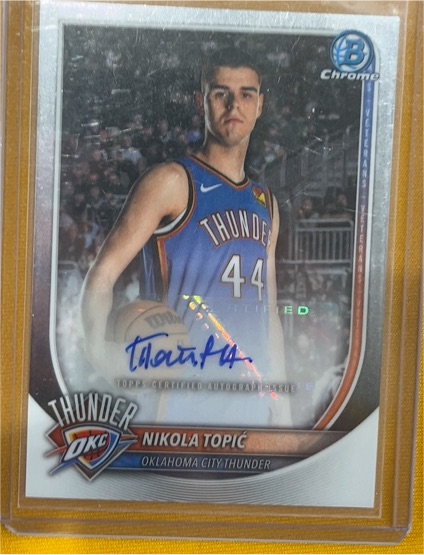 2025 Bowman Chrome #BCA-NO Nikola Topic — front