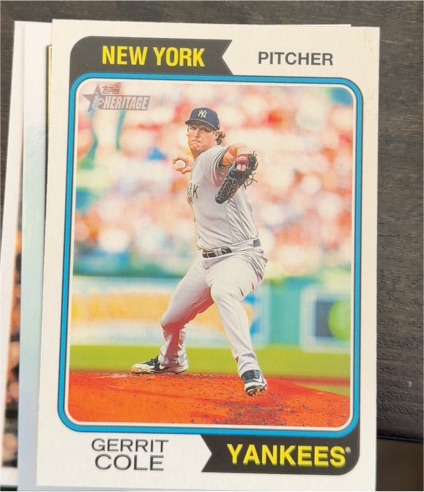 2023 Topps Heritage #324 Gerrit Cole — front