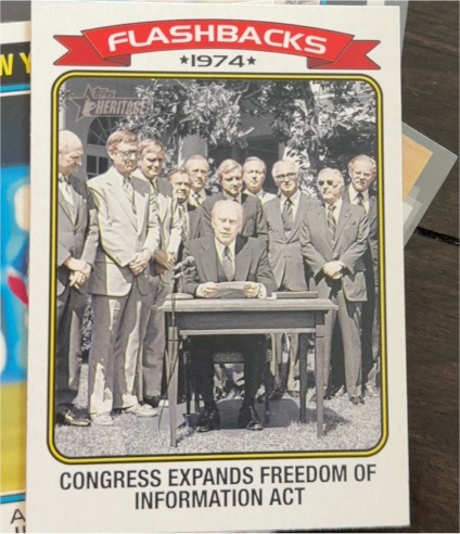 2023 Topps Heritage #NF-9 Congress Expands Freedom of Information Act — front