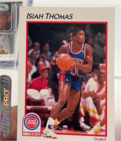 1991-92 NBA Hoops McDonald's #13 Isiah Thomas — front