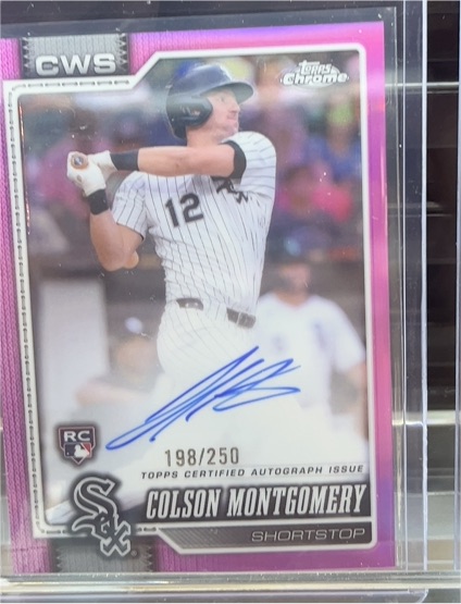 2026 Topps Chrome #RA-CM Colson Montgomery Pink Refractor Auto /250 — front