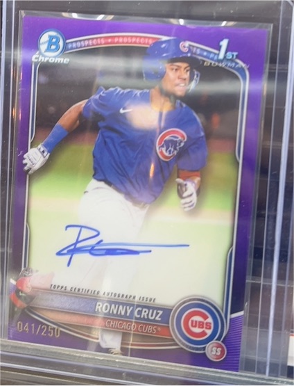 2025 Bowman Chrome #CPA-RCR Ronny Cruz — front