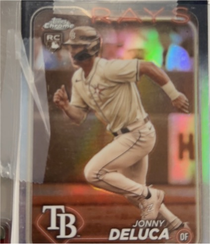 2024 Topps Chrome #163 Jonny Deluca Sepia Refractor RC — front