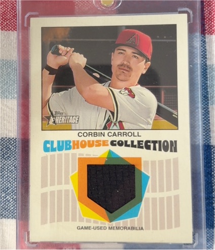 2026 Topps Heritage #CCR-CCA Corbin Carroll Clubhouse Collection Relics — front