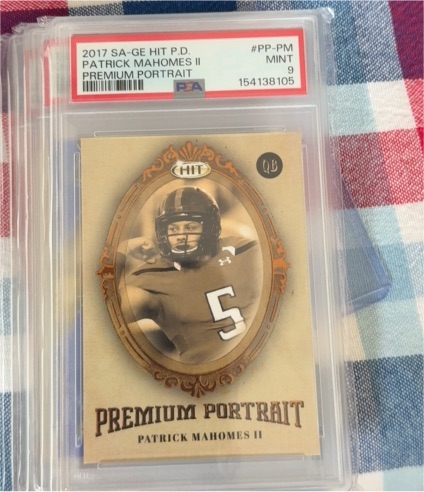 2017 Sage Hit Premium Portrait #PP-PM Patrick Mahomes II — front