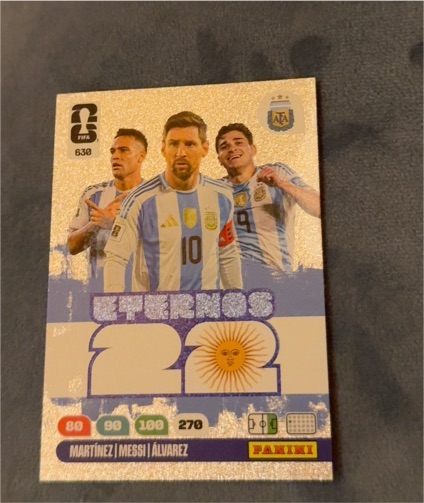 2026 Panini Adrenalyn XL World Cup Eternos 22 #630 Martínez Messi Álvarez — front