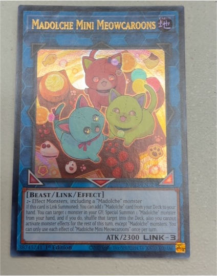 2025 Yu-Gi-Oh! MP25-EN224 Madolche Mini Meowcaroons — front