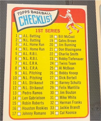 1965 Topps Baseball #79 Checklist 1st Series — front