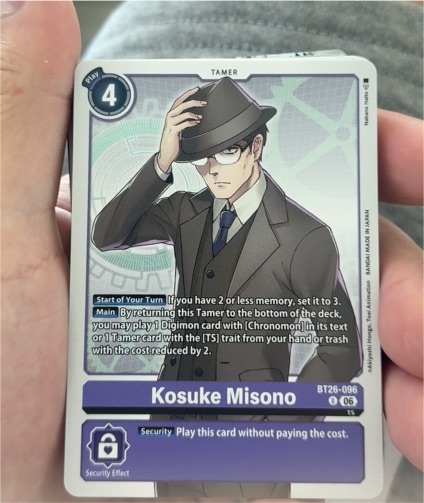 2024 Digimon Card Game BT26-096 Kosuke Misono — front