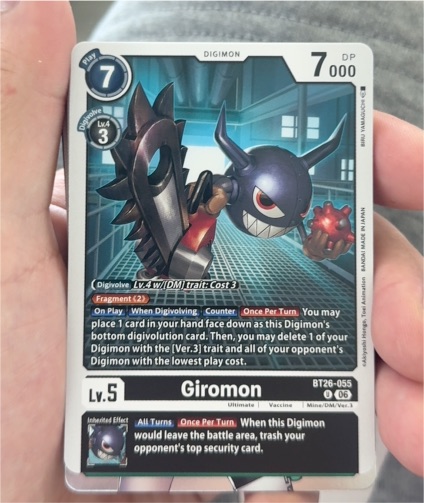 2021 Digimon Card Game BT26-055 Giromon — front