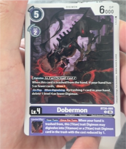 2021 Bandai Digimon Card Game BT25-069 Dobermon — front