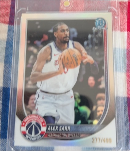 2025-26 Bowman Chrome #BCV-99 Alex Sarr — front