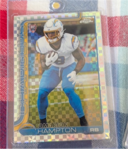 2025 Topps Chrome #324 Omarion Hampton — front