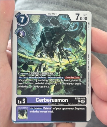 2022 Digimon Card Game BT26-074 Cerberusmon — front