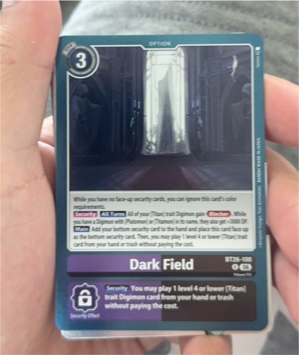 2023 Digimon Card Game BT26-100 Dark Field — front