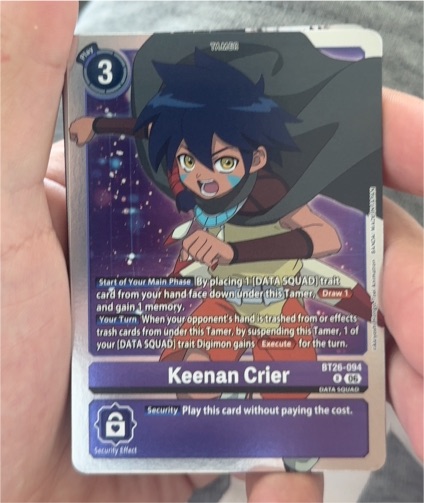 2022 Timeless Bonds Digimon Card Game #BT26-094 Keenan Crier — front