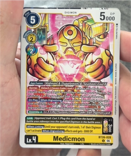 2023 Bandai Digimon Card Game BT26-028 Medicmon — front