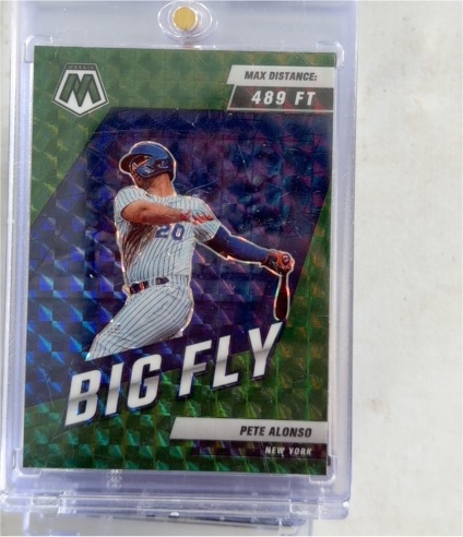 2022 Panini Mosaic #BF-7 Pete Alonso Big Fly Green Mosaic Prizm — front