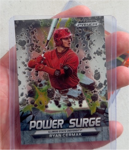 2022 Panini Prizm Draft Picks #PS-RY Ryan Cermak Power Surge — front