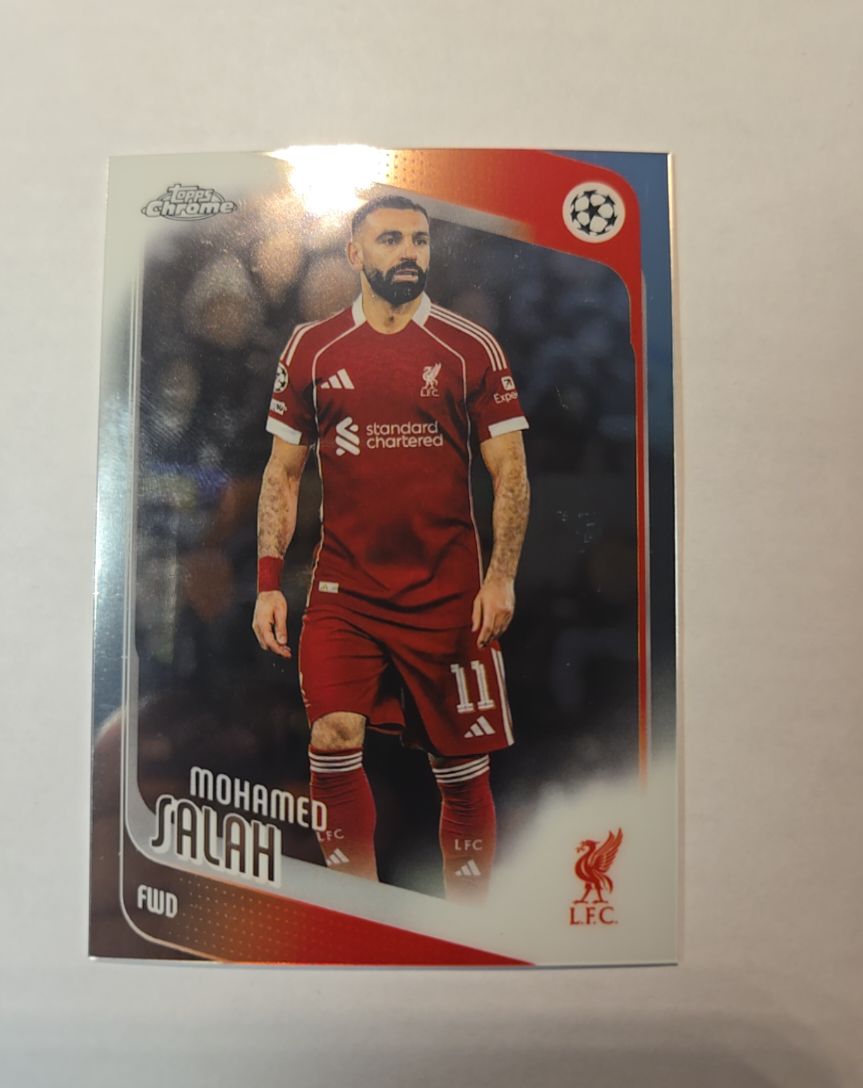 2025-26 Topps Chrome UEFA Mohamed Salah #136 Liverpool FC — front