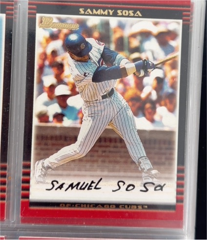 2002 Bowman #66 Sammy Sosa Chicago Cubs — front