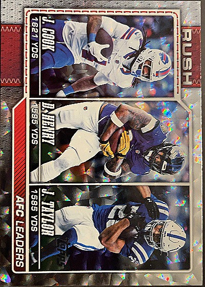 2026 Topps Flagship #286 AFC Rush Leaders James Cook Derrick Henry Jonathan Taylor — front