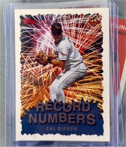 1999 Topps Record Numbers #RN9 Cal Ripken Jr — front