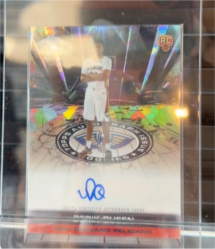 2025-26 Topps Chrome Purple Refractor Rookie Auto #TCAR-DQ Derik Queen — front