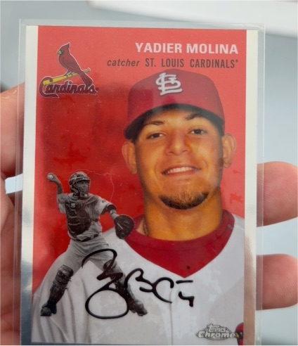 2023 Topps Chrome Platinum Anniversary #499 Yadier Molina — front