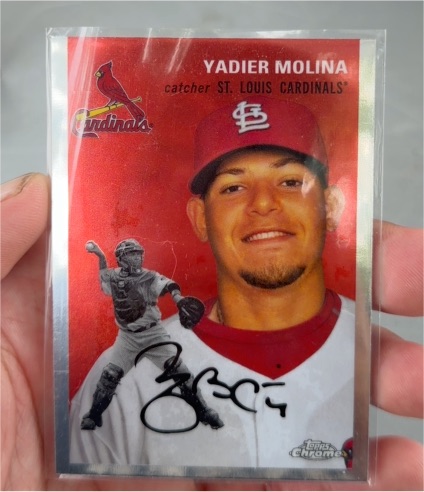 2023 Topps Chrome Platinum Anniversary #499 Yadier Molina — front