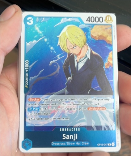 Bandai One Piece Card Game 2021 OP15-047 Sanji — front