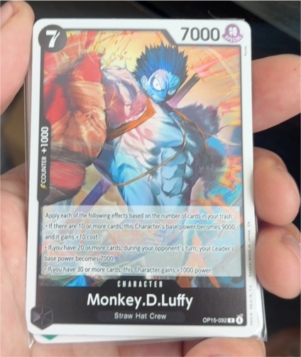 Bandai One Piece CCG OP15-092 Monkey.D.Luffy — front