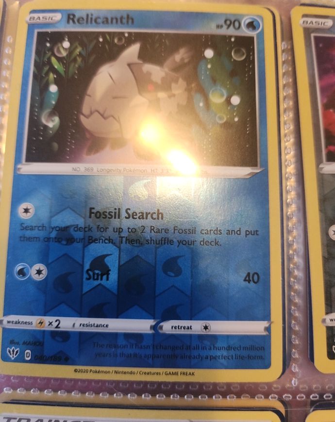 2020 The Pokémon Company #040 Relicanth — front