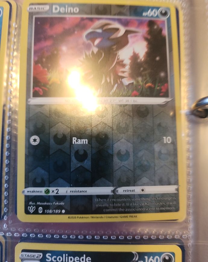 2020 Pokémon #108 Deino — front