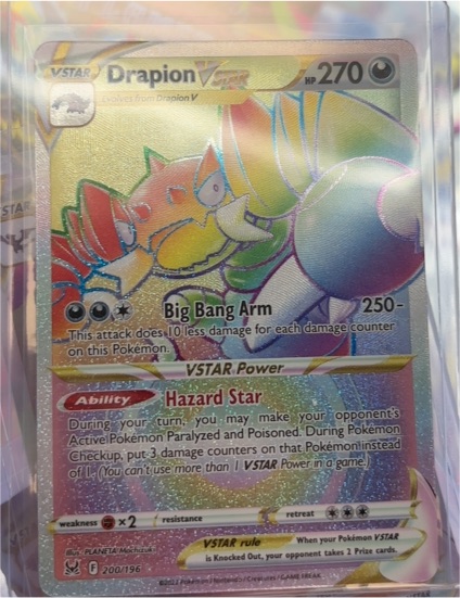 2022 Pokémon Sword & Shield Lost Origin #200 Drapion VSTAR — front