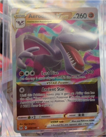 2022 Pokemon Sword & Shield Lost Origin #093 Aerodactyl VSTAR — front
