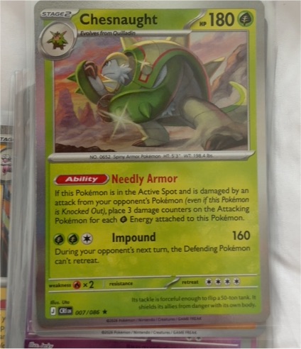 2022 Pokémon Chaos Rising #007 Chesnaught — front