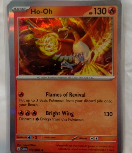 2026 Nintendo Ho-Oh 010 Basic 130 HP Flames of Revival Bright Wing — front